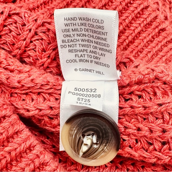 Garnet Hill Maren Linen & Organic Cotton Cardigan Size XS Button Up Prep Coastal - Picture 8 of 13